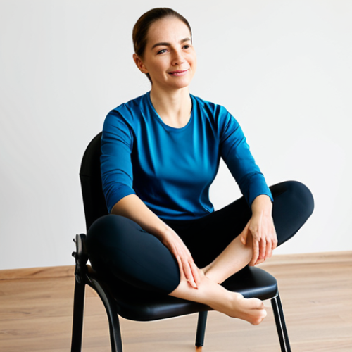 Home 8 골절 후 근육 재건 운동 - Regaining Mobility**
"A woman in athletic wear, fully clothed, performing gentle ankle circles whil...
